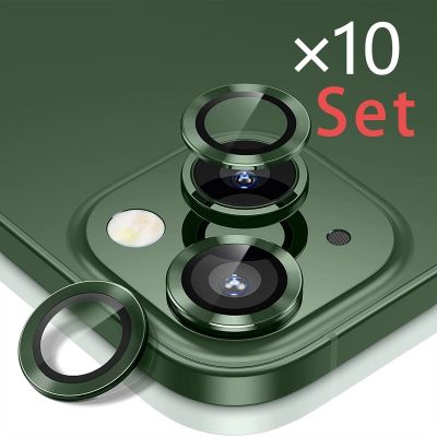 [ใหม่2023] กล้องโลหะตัวป้องกันเลนสสำหรับ Iphone 14บวก12มินิเลนส์แก้วสำหรับ Iphone 11 13 Pro Max ฝาปิดกล้องซีดี10ชิ้น