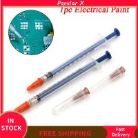 POPULAR X 0.2/0.3/0.5/1.0ML ยอดเยี่ยม เงิน PCB เครื่องมือซ่อม กาวนำไฟฟ้า ลวดกาว การนำไฟฟ้าวาง สีไฟฟ้า