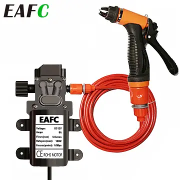  Car Wash Water Pump Electrical Car Wash Pump-12V DC Portable  High Pressure Self-Priming Quick Car Water Pump Electrical Washer Kit for  Watering Home Car Use with Spray Hose Power 