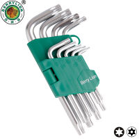 BERRYLION 9Pcs Torx Hex Allen Key Wrench Set T10-T50ไขควงรูปตัว L Universal Wrench For Household Repair Hand Tools