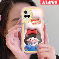 เคส JIUMOO สำหรับ VIVO Y85 V9 V9เยาวชน V9โปรการ์ตูน3D หิมะสีขาวลายคลื่นขอบนุ่มเคสมือถือกันกระแทกแบบใสที่สร้างสรรค์เคสซิลิกาเจลฝาครอบป้องกันโปร่งใสลายกล้องถ่ายรูป