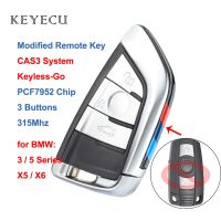 【Online】 islwpi Keyecu CAS3 Keyless-Go ปรับเปลี่ยนกุญแจรีโมท3ปุ่ม315MHz PCF7952สำหรับ BMW 3/5 Series