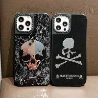 สำหรับ iphone 11 14 13 12 Pro Max Vogue Mirror Domining Skeleton Ghost Cool Black TPU กรณีโทรศัพท์อ่อนนุ่ม XR XSMax 7/8 Plus ป้องกันรอยขีดข่วน