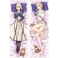 [HOT SHXLLOWWQWH 522] ญี่ปุ่นอะนิเมะสีม่วง Evergarden หมอนครอบคลุม50X150ซม. ผิวพีช Dakimakura กรณี3D สองด้านผ้าปูที่นอนกอดปลอกหมอน