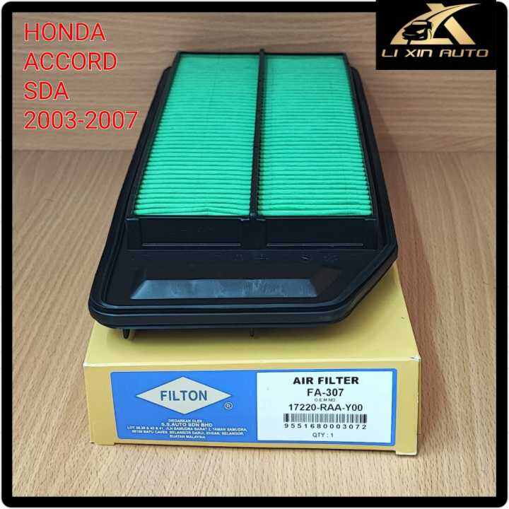 HONDA ACCORD SDA 20032007 2.0C,2.4C FILTON AIR FILTER FA307 Lazada