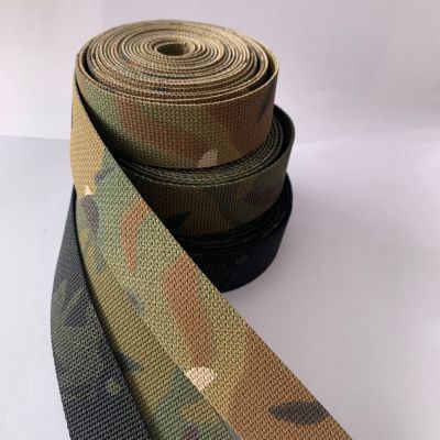 1 Meter Long 2.5 3.8 5cm Width MC Multicam Black Camouflage Webbing Non-elastic Edging Strips Bag Luggage Belt Fabric Accessory