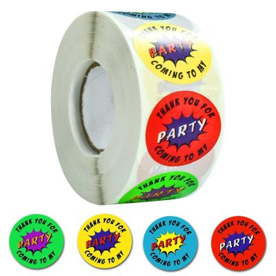 【CW】㍿  per roll Thank you for coming to my party Stickers 25MM Wedding Anniversary Birthday Communion Label Sticker