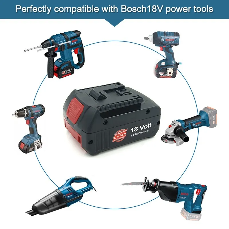 Bosch 18V Battery 6.0Ah For Electric Drill 18 V Rechargeable Li-ion ...