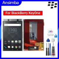 Ansimba LCD สำหรับ BlackBerry KeyOne ชิ้นส่วนจอสัมผัสแอลซีดีของเครื่องแปลงดิจิทัลของแท้สำหรับการแสดง BlackBerry KEYone DTEK70ซ่อมแซม