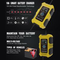 ZZOOI Automatic Battery Charger with LCD Display Car Charger Portable 140W for Truck Motorcycle for Emergency Starting