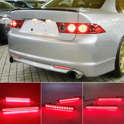 2PCS Auto รถ LED ด้านหลังกันชน Reflector Light สำหรับ Honda Acura TSX สำหรับ Accord Odyssey CR-V องค์ประกอบเบรคโคมไฟ Foglight 3ประเภท