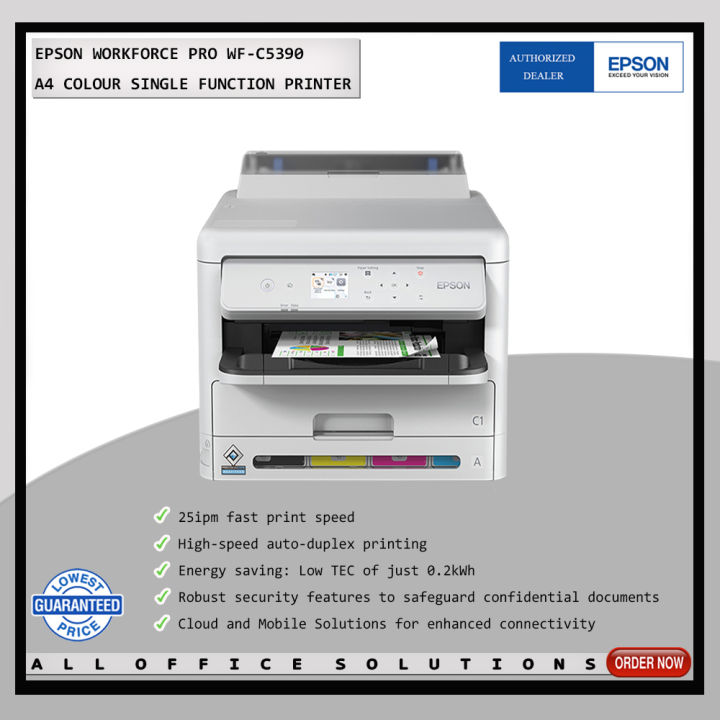 Epson Workforce Pro Wf C5390 A4 Colour Single Function Printer Lazada Ph 1400