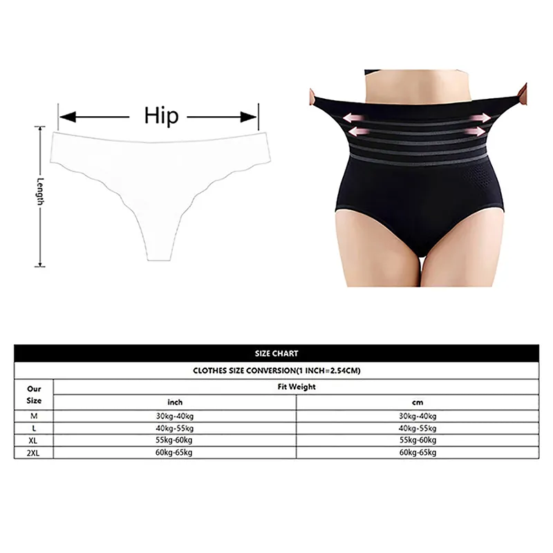 Cyprus Plus Size Panties M-2XL for Women High Waist Tummy Control