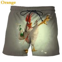 Funny Rooster 3D Swimming Shorts Men Summer Fashion Cool Swim Trunks Casual Comfort Beach Short Pants Hip Hop Ice Shorts