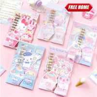 ?Freehome?Sanrio กระดาษโน๊ตติดกาวกันน้ำ36ชิ้น,กระดาษโน๊ตติดกาวรูปตัวการ์ตูน Post-it โน๊ตติดกระดาษพลาสติก