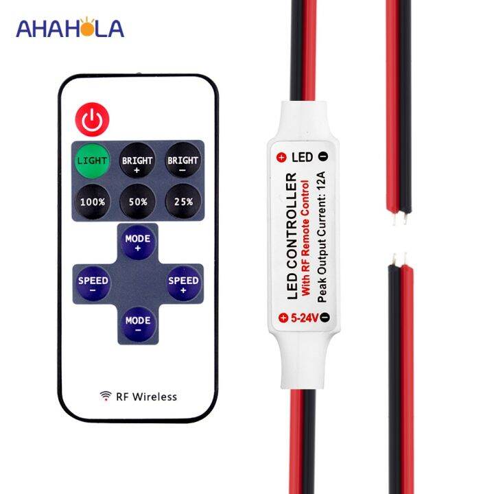 ไฟตัวปรับแสง-pwm-ควบคุม-rf-รีโมทไร้สายสวิตช์หรี่ไฟ12v-ที่หรี่ไฟแอลอีดีแถบไฟ-led