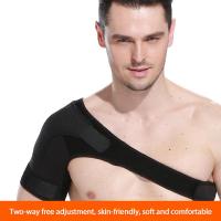 Adjustable Breathable Gym Sports Care Single Shoulder Support Back Brace Guard Strap Wrap Belt Band Pads Black Bandage Men/Women