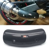 Motorcycle Exhaust Cover Middle Connection Link Pipe Carbon Fiber Protector Heat Shield Guard For Yoshimura Ak AR SC Pipe