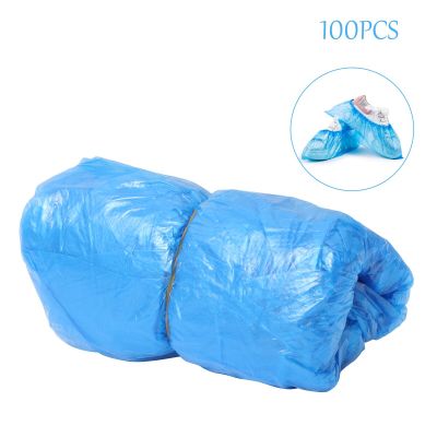 100pcs Shoe Covers Blue Boot Covers Overshoes Indoor Non Shoe Guards Shoes Accessories