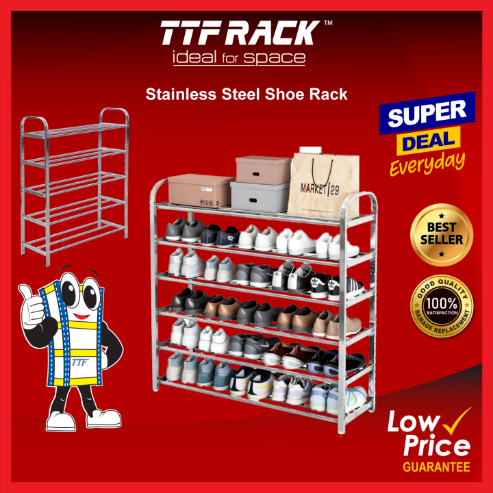 TTF Rack™️[Ready Stock] Rak Kasut Stainless Steel Rack Shoe Rack Shoe