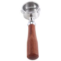 54mm Bottomless Portafilter,Espresso Machine Wooden Three Ear Handle,Portafilter Removable Tool for 870/875/878/880