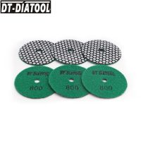 DT-DIATOOL 6/12pcs Grit 800 Dry Polishing Pads Resin Bond Flexible For Marble Ceramic 4 /100mm Granite Sanding Disc