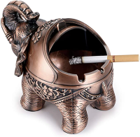 Windproof R Ashtray พร้อมฝาปิด-ช้างรูปตาราง Ashtray ในร่มและกลางแจ้ง R Home Office ตกแต่ง eless Ashtray