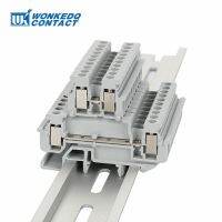 10Pcs MBKKB2.5 Universal Screw Double Level 2.5 mm² Feed-Through Plug Wire Connector 2 Levels DIN Rail Terminal Block MBKKB 2.5