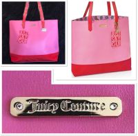 Juicy Couture Just Say Oui Pink &amp; Red Tote Bag กระเป๋าสะพาย สีชมพู-แดงสดใส