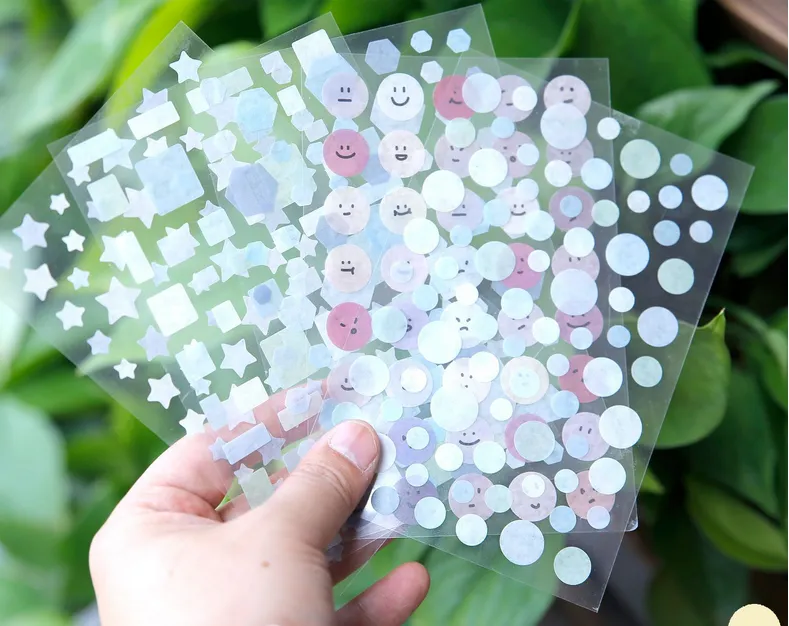 Kawaii Plant Stickers - Great for Planners - Kawaii Face