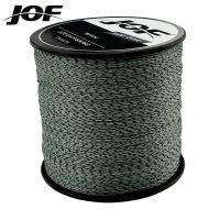 [HUYE Outdoor Store] JOF สายการประมง Multifilament ที่แข็งแกร่งสำหรับปลาคาร์พถักเปีย300M จุดที่มองไม่เห็น Linha 18 96lb