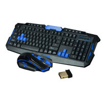 Wireless 2.4GHz Gaming Keyboard Mouse Combo มัลติมีเดียออปติคัลกันน้ำ USB Mechanical set Gamer Keyboard