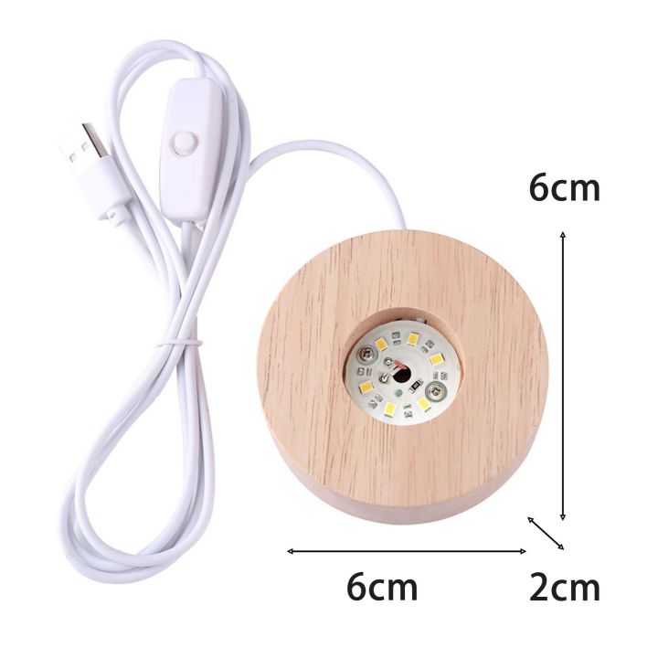 พอร์ท-usb-3สีแบบเรียบง่ายชั้นวางมี3สีไลท์ไลท์ไลท์ฐานโคมไฟไม้แบบ-diy