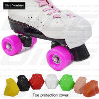 สเก็ต Roller Anti-Friction Feet Toe Cap Guard หนังสเก็ตฝาครอบป้องกันสำหรับการฝึกอบรมกลางแจ้ง Orange