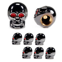 【Cw】4Pcs Universal Tires Valve Stem Caps Car Skull Style Anti-rust Copper Core Valve Cap For Motorcycle Bike Car Wheel Tyre Covers ！