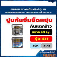 FERROFLEX เฟอร์โรเฟล็กซ์ รุ่น 411 ปูนกันซึมยืดหยุ่นป้องกันแตกร้าว กันซึมทาบ่อปลา สระว่ายน้ำ ขนาด 4.5 กก. - สีฟ้า