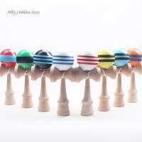 Abbyfrank Kendama Professional Ball Sword Colorful Wooden Stripe Kendama Ball Shop Japanese Toy Skillful Toys for Children Adult
