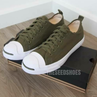 Jack Purcell OX Rubber-Trimmed Canvas Sneakers รองเท้าผ้าใบ สายทหาร คลาสสิคในตำนาน พร้อมใบเซอร์ และใบรับประกัน พิเศษส่งฟรี 1-2 วัน !!!