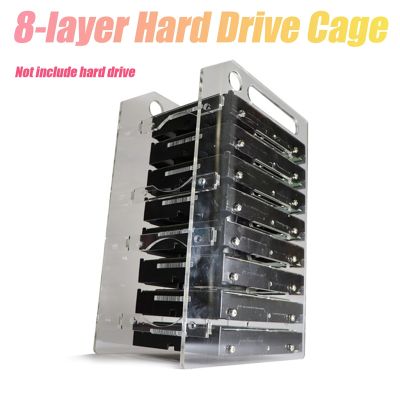 3.5 Inch HDD Hard Drive Cage 8X3.5 Inch HDD Cage Rack DIY Hard Disk Case for BTC Mining Computer Storage Expansion