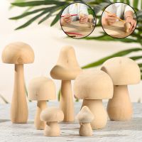 【YF】▼  furnishings set home diy painting mushroom car wooden ornaments