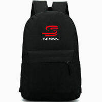 Ayrton Senna Da Silva กระเป๋าเป้สะพายหลังแข่งไดร์เวอร์ Daypack ผู้เล่นกระเป๋านักเรียนกีฬา R Ucksack กระเป๋ากระเป๋านักเรียนพิมพ์วันแพ็ค