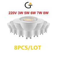 8PCS GU10 LED Spotlight 3W 5W 6W 7W 8W 3000K 4000K 6000K AC220V AC110V LED Light Lamp for Cool Room Decor.