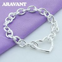 Women Bracelets Silver Heart Buckle Bracelet For Women Romantic Bracelets Silver 925 Jewelry