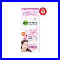 Garnier การ์นิเย่ ซากุระ ไวท์ (แบบซองฉีก)  6 ซอง GARNIERSakura White Pinkish Radiance Poreless Serum Day Cream