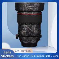 TS-E50สำหรับ Canon TS-E 50มม. F2.8 L Macro Decal ผิวไวนิลฟิล์มห่อเลนส์กล้องสติกเกอร์ป้องกันเสื้อ TS E50 50 2.8 F 2.8