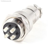 ↂ♘❍ GX16-4 Panel Mount GX16 16mm Screw 4 Pin Metal Aviation Connector Plug