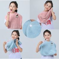 ♣ Baby childrens saliva towel multifunctional baby spit milk bib coral fleece wash towel