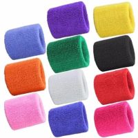 1 Pcs Colorful Cotton Uni Sports Sweatband Sweatband Wrist Protector Running Badminton Basketball ce Terry Sweat Band