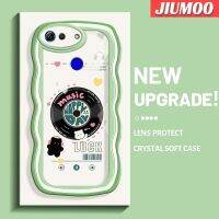 เคส JIUMOO สำหรับ Honor V20 V30 Pro เคสเคสมือถือกันกระแทกแบบนิ่มลายบันทึกดนตรีกรอบคลื่นสีล้วน TPU ซิลิโคนแบบใสฝาครอบป้องกันหัวกล้อง