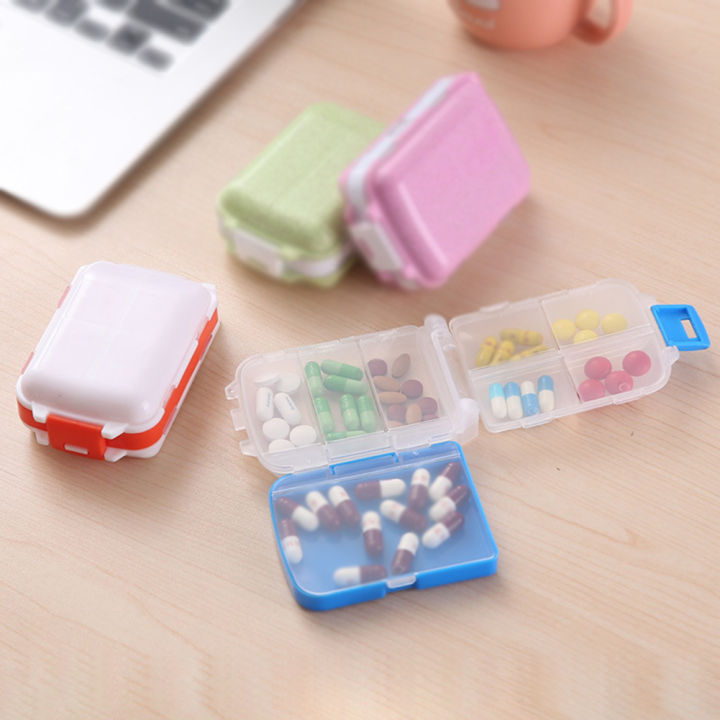 flash-sale-1-pc-pill-box-wheat-sealed-8-grids-pill-container-organizer-health-care-drug-travel-divider-7-day-pill-storage-bag-travel-pill-case